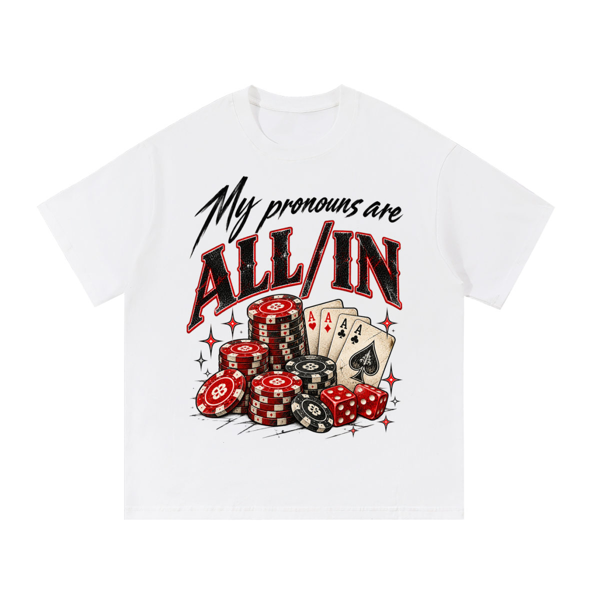 ALL/IN — Distressed Oversized Tee